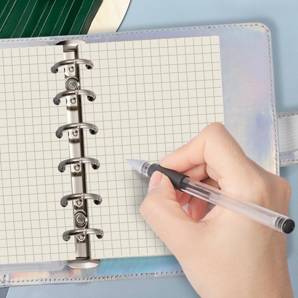 A7 Refill,Pocket Notebook Inserts, Grid 6 Hole Paper for A7, Square