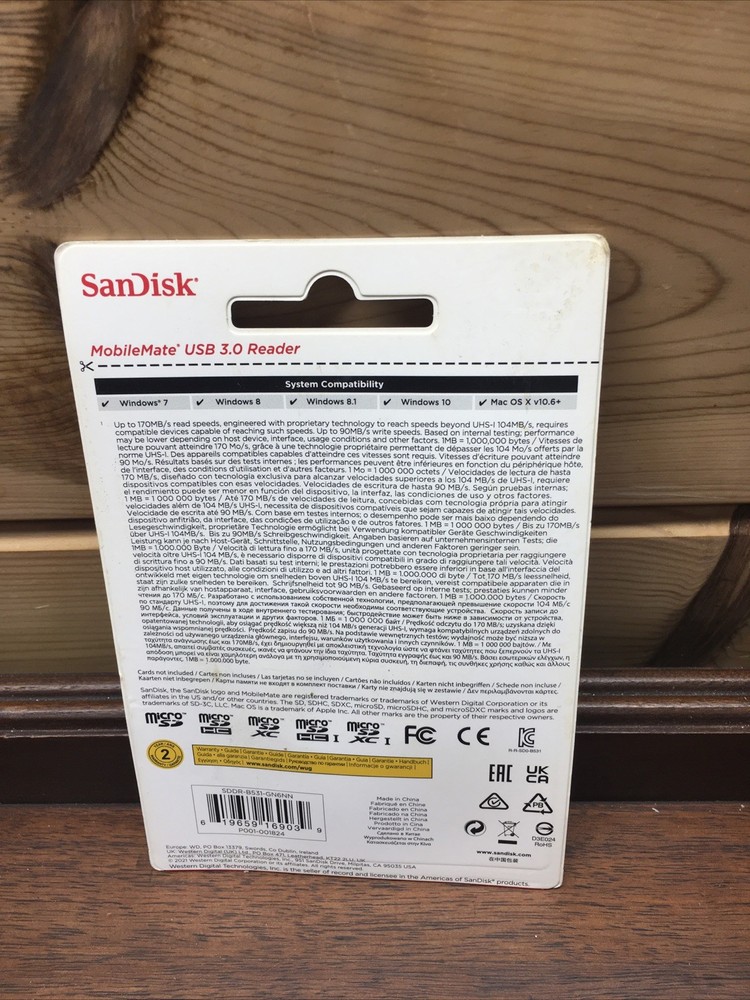 SanDisk MobileMate USB 3.0 microSD Card Reader Compact Durable Fast Transfer