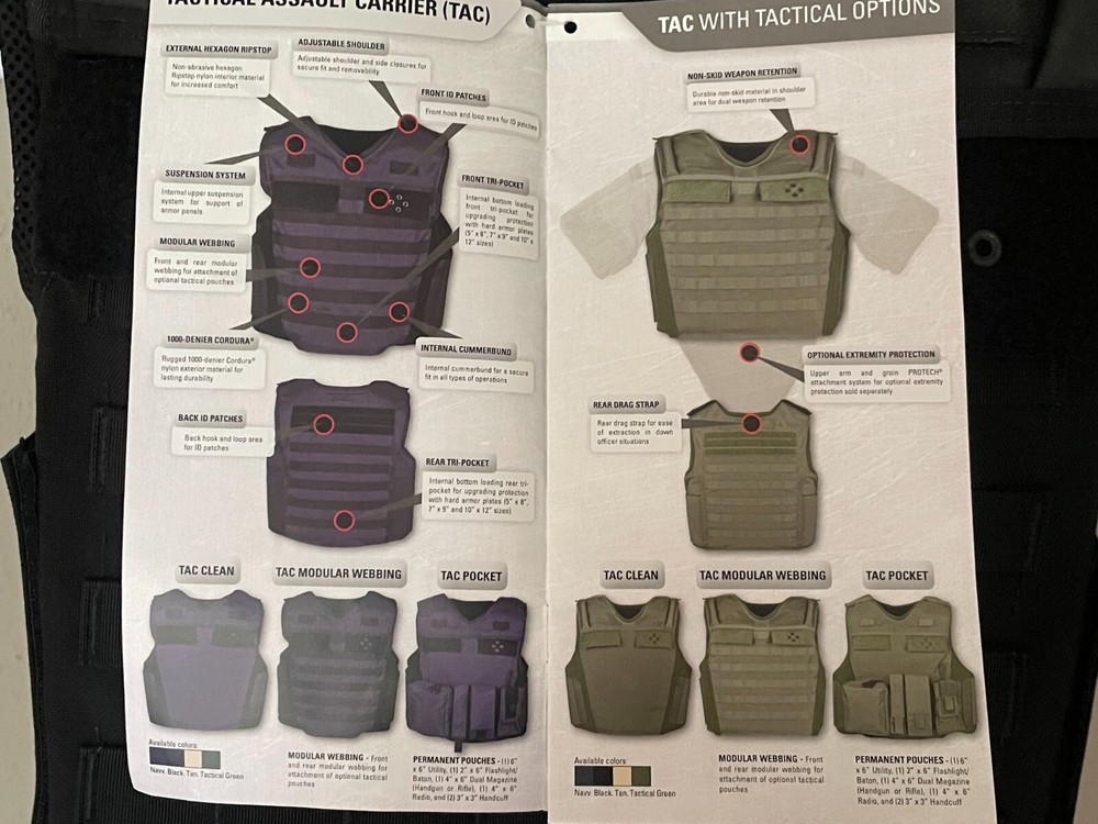 SECOND CHANCE Standard Armor Carrier Side Open Small LONG 2017-2017 Black Molle