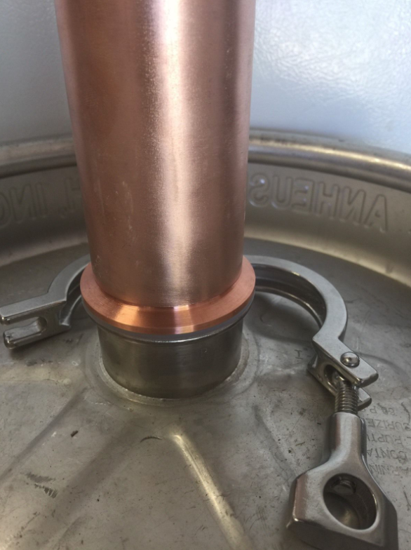 2" x 12" Copper Pipe Tri-Clamp Ferrule Keg Still DIY Column Extension Kit Spool