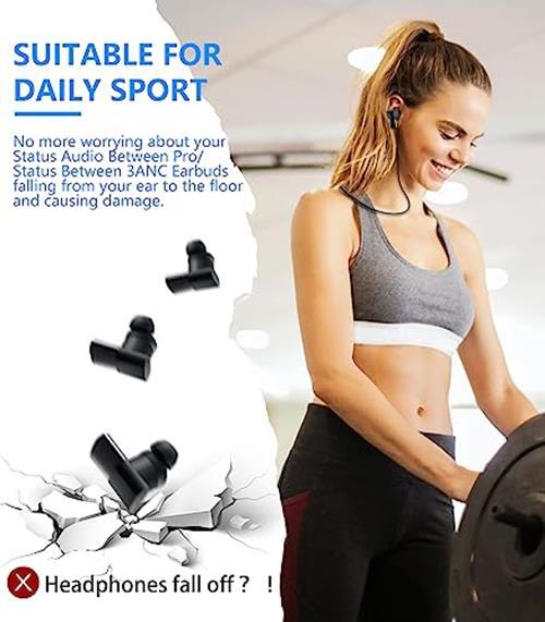 Anti-Lost Strap for Status Audio Between Pro/3ANC Earbuds, Black