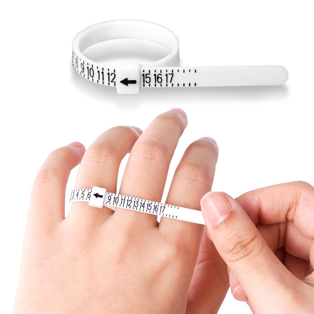 Meowoo Ring Sizer Measuring Tool Set, Gauges with Finger silvery