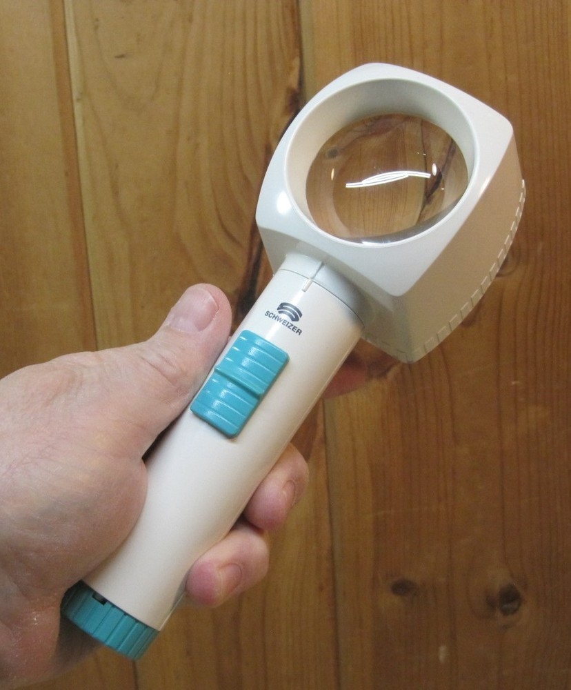 Okolux Schweizer 50mm Illuminated 5X Hand Held Magnifier  B8175