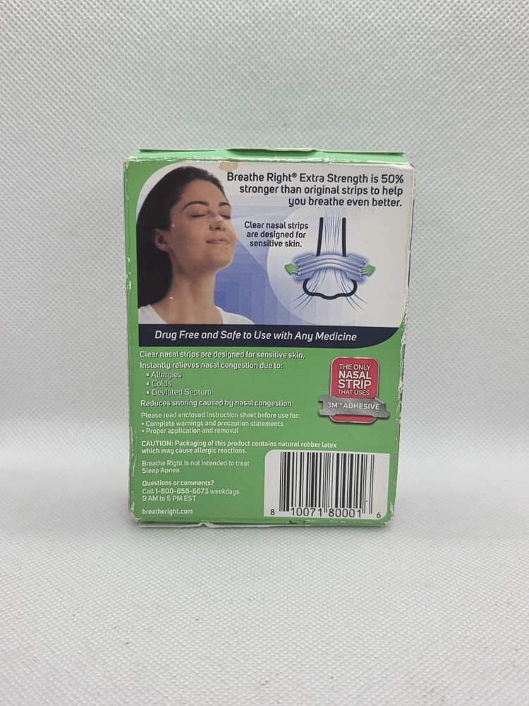 Breathe Right Extra Strength Nasal Strips 26 CLEAR Strips