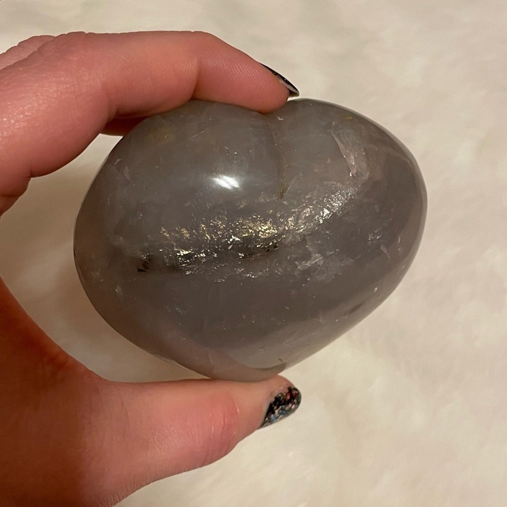 Blue Rose Quartz Heart