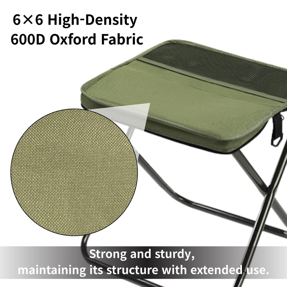 Folding Camp Stool, Lightweight Foldable Camping Stool, Compact Mini Chair fo...