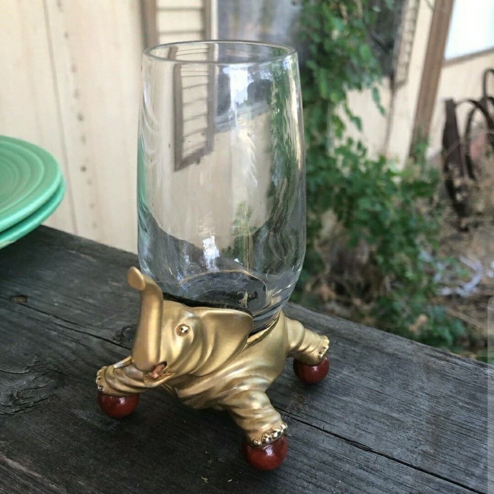 Solid Sterling Elephant Shot Glass Jigger - Very Heavy - Detailed and Unique!
