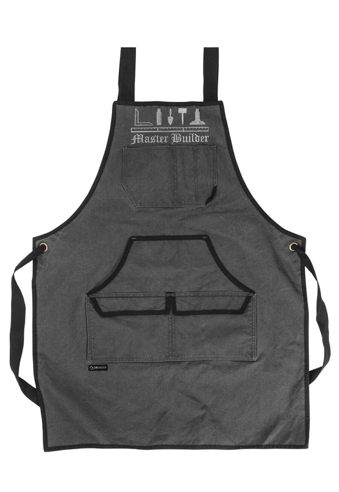Freemason Charcoal Embroidered Workman's Apron