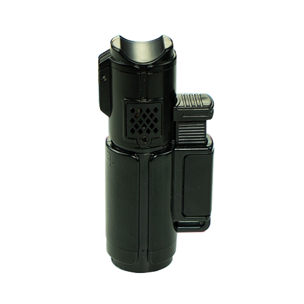 4 PACK Triple Jet Torch Lighter Adjustable Flame W/ Cigar Puncher Cap Hold Solid