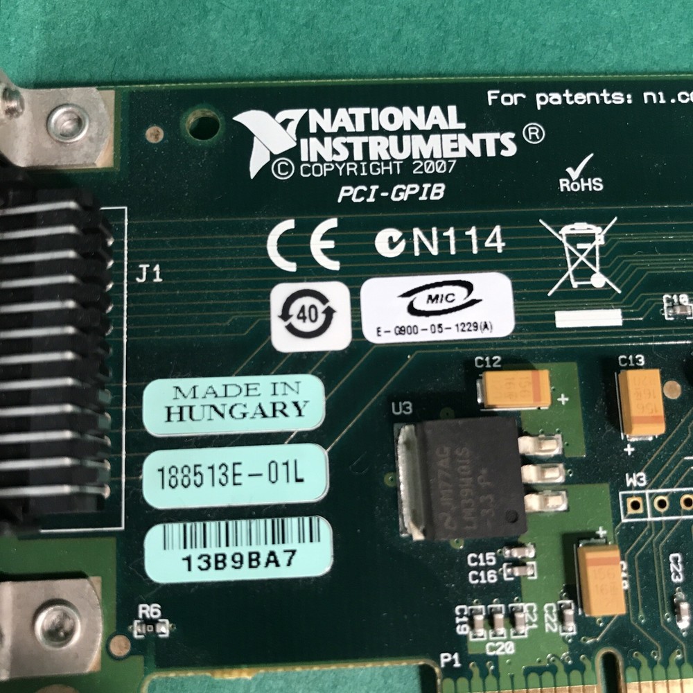 NATIONAL INSTRUMENTS 188513E-01L PCI GPIB INTERFACE CARD