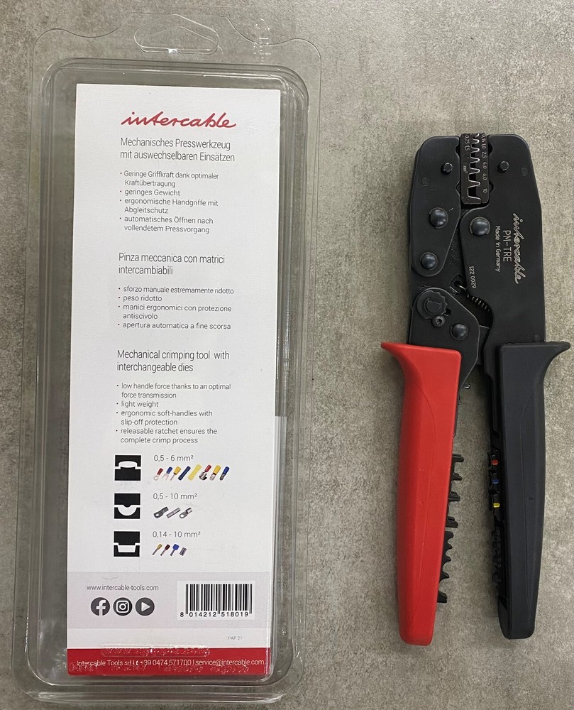 Intercable PM-TRE Set mechanical crimping tool with interchangeable dies