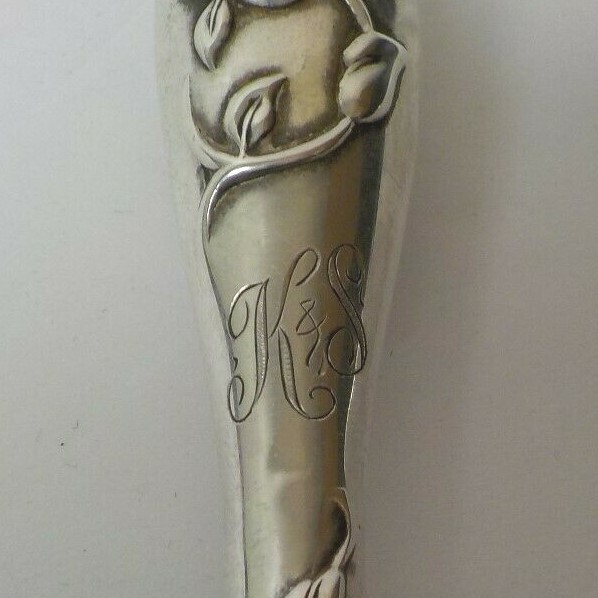 Finland 813 Silver 6.75" Serving Fork, 30 grams, Monogram "K S"