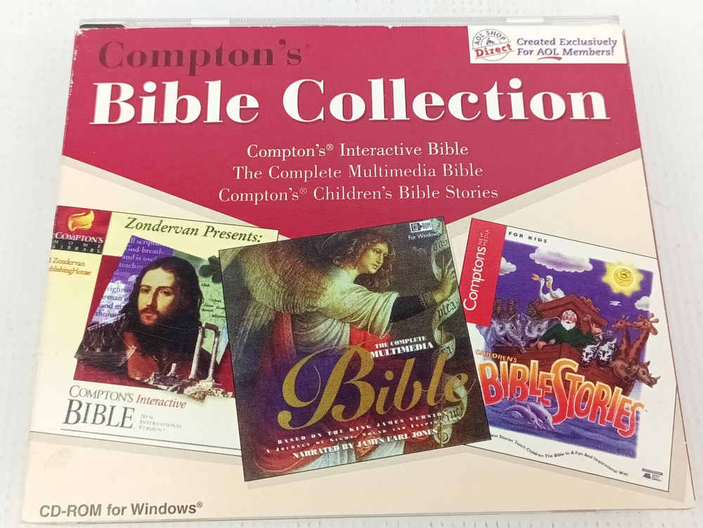 Comptons Bible Collection 3 CD-ROMs Windows Interactive Bible Multimedia Stories