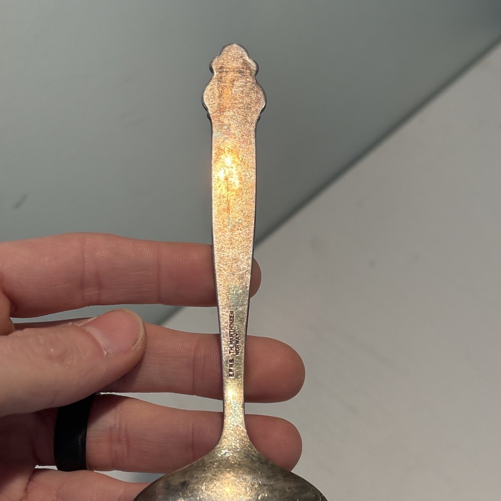 Norwegian Silversmith Thorvald Marthinsen Soup Spoon EPNS