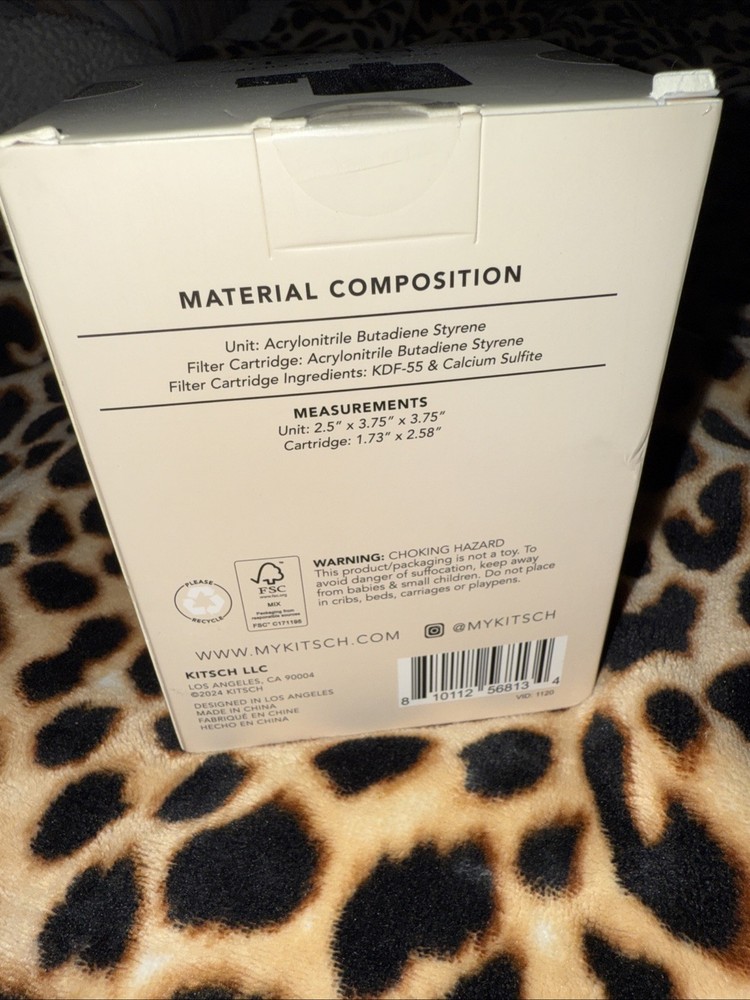 Kitsch Mass Purifying Shower Filter Matte Black New