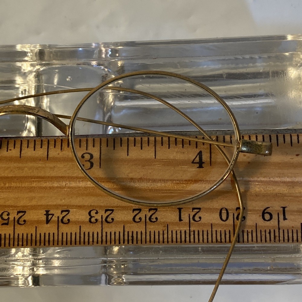 Victorian TAW & Co. SPECTACLES ~ Eyeglass Frames With Case ~ Gold Tone