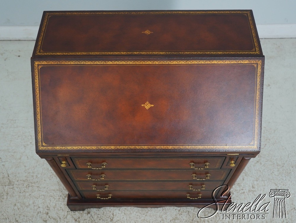 F64295EC: MAITLAND SMITH Tooled Leather Slant Front Desk
