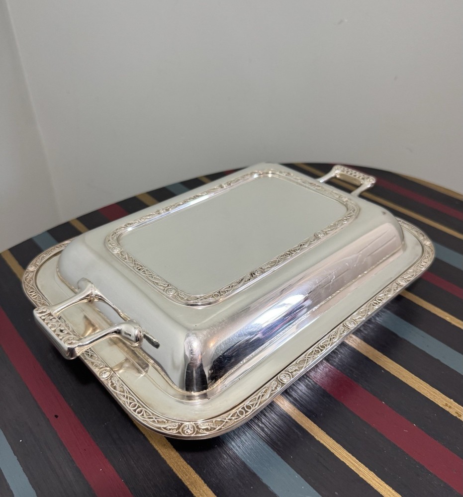 Vintage W. GREENWOOD & SONS Silver Plate Rectangular Entree Serving Dish