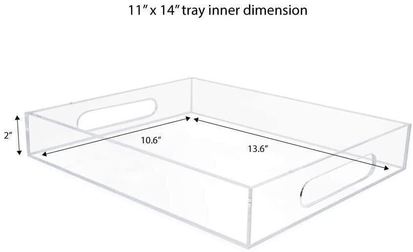 Isaac Jacobs Acrylic Tray with Cutout Handles