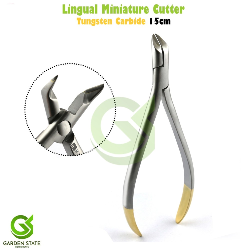Lingual Pin Cutter Mini Distal End 45 Degree Angle Long Handle Tungsten Carbide