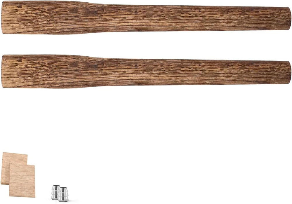 2-Pack 16.8" Beech Wood Axe Handles for  Competition Throwing Axe, Replacement K
