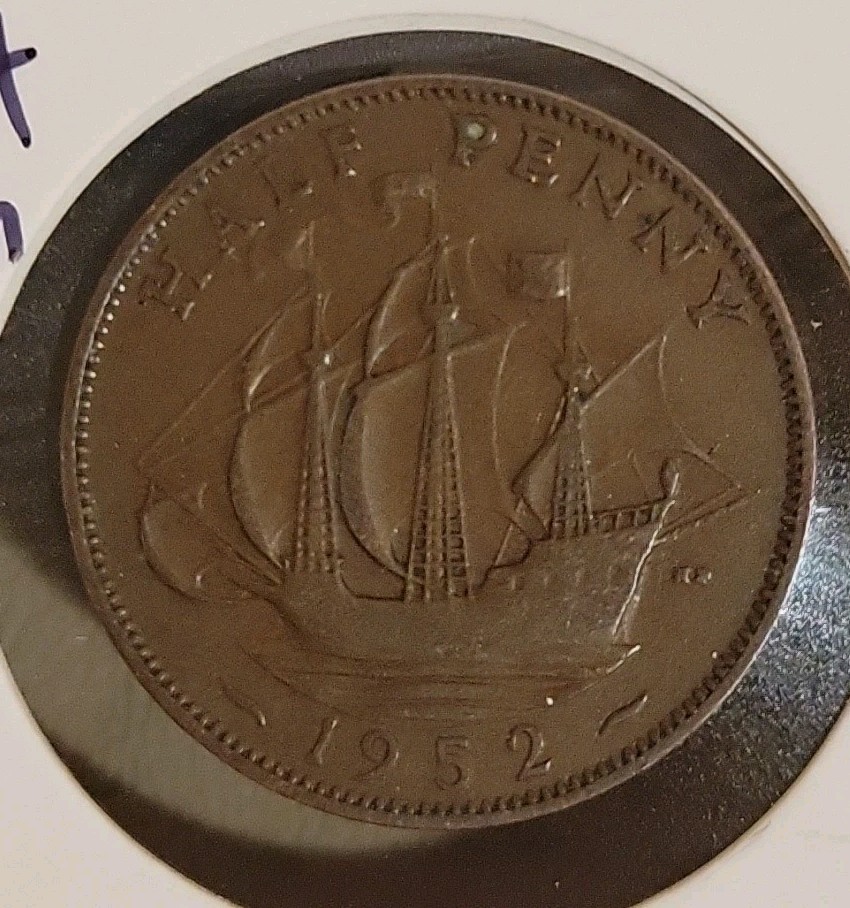 1952 Great Britain Half Penny