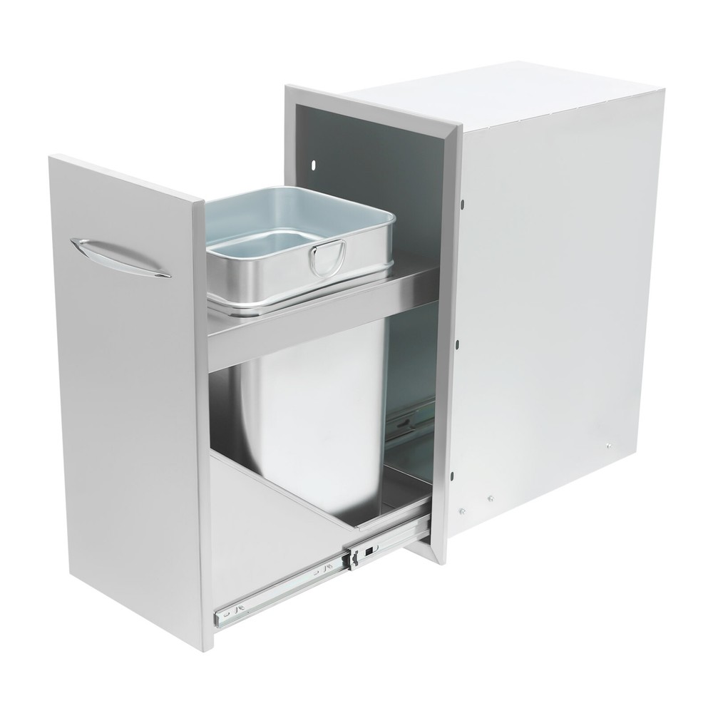 Stainless Steel Pull-Out Trash Drawer for Organized, Clean Spaces