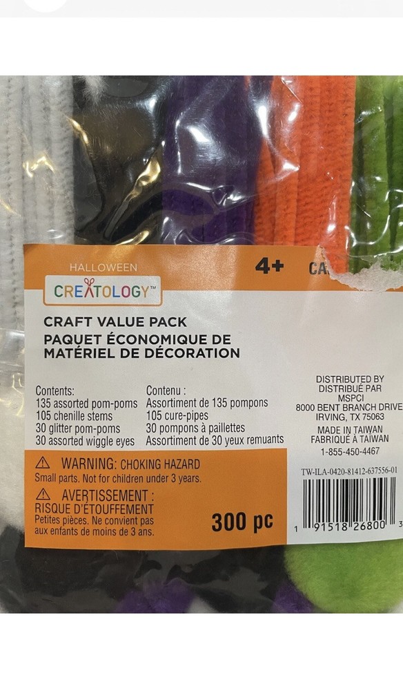 Creatology Halloween Craft Value Pack -  300 Pcs - Age 4+