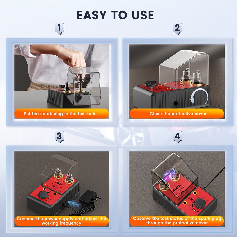 12V Spark Plug Tester Car Ignition Analyzer Dual Hole Diagnostic Tool Gasoline