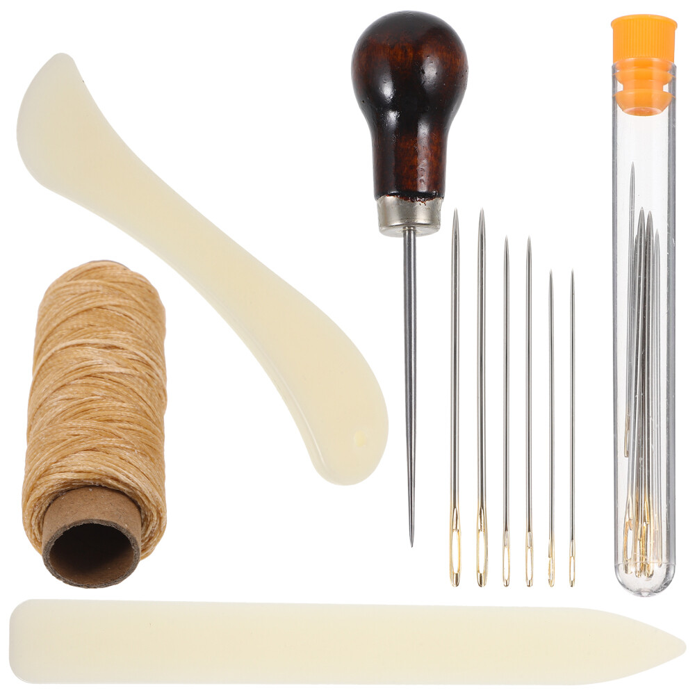1 Set Leather Craft Tool Kit Leather Bookbinding Needles Leather Sewing Kit
