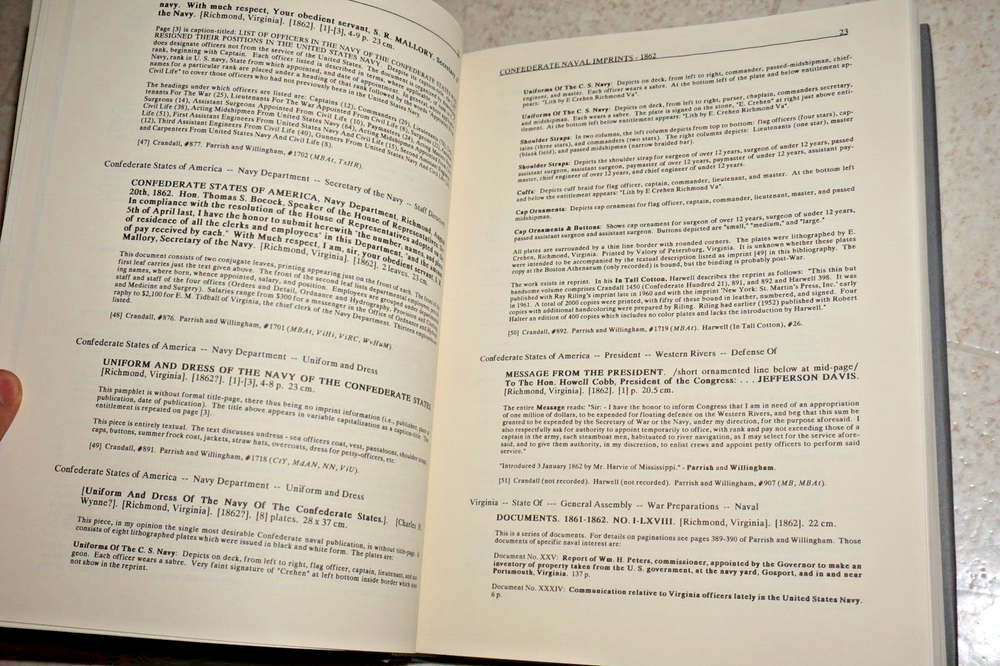 CONFEDERATE STATES NAVY RESEARCH GUIDE - ONLY 475 PRINTED FIRST EDITION