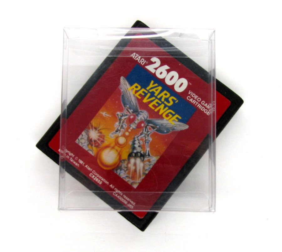 1x CLEAR PLASTIC PROTECTIVE BOX SLEEVE FOR ATARI 2600 GAME CARTRIDGES (SIZE B)
