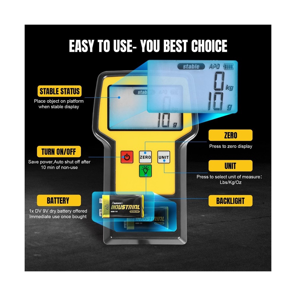 Scale 110 LBS HVAC Freon Scale Ultra-Large LCD Screen High Precis...