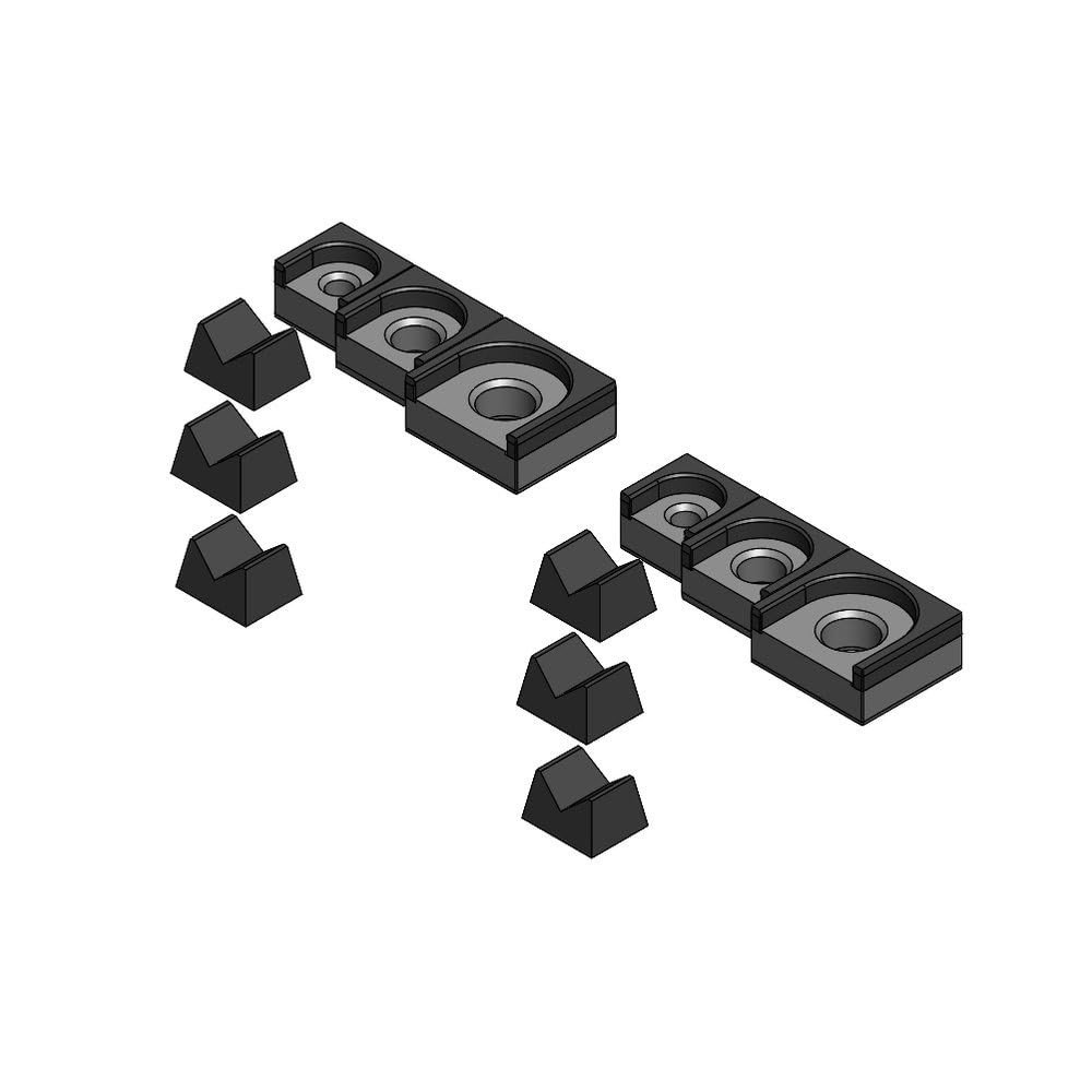 MagAttach Ratchet Organizer Kit (3 Piece Set (2-Pack), Grey/Black)
