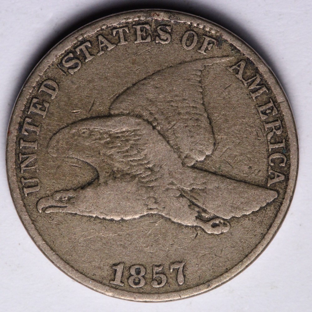 1857 Flying Eagle Cent Penny VF E100 UWEC