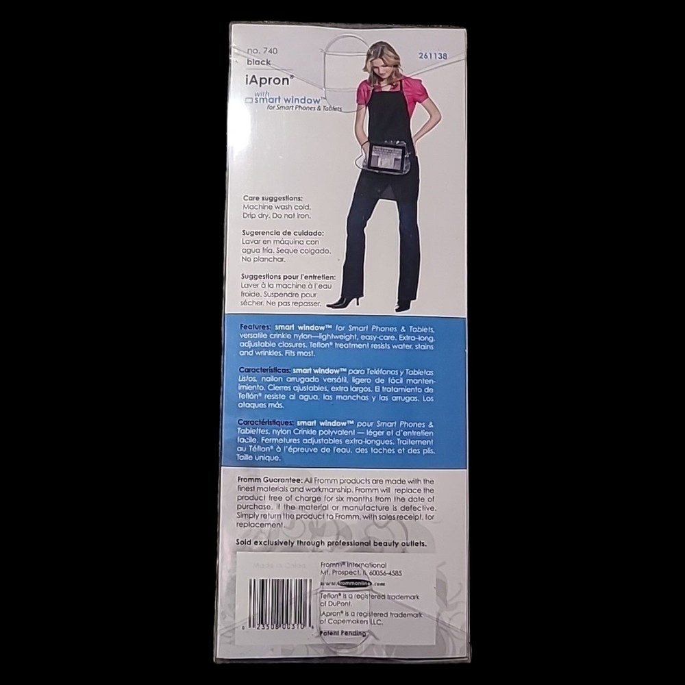 Andre Apron with Smart Window-Black-No. 740