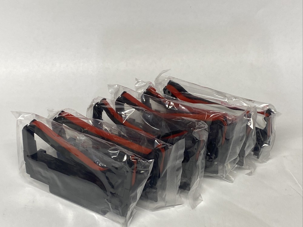 Epson ERC 30/34/38 Blk Red (6) Printer Ribbons Box
