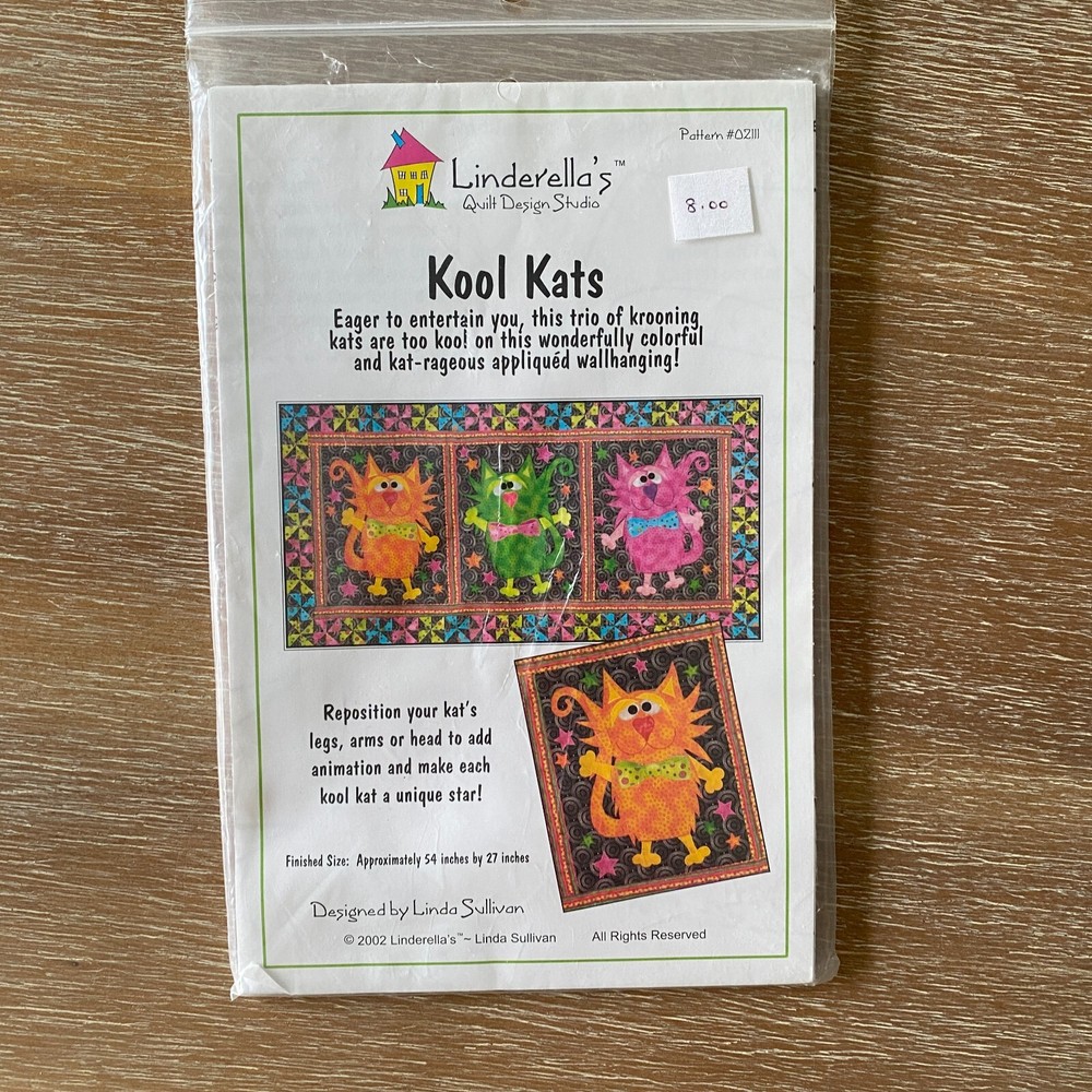 Vintage Kool Kats Wall Hanging Pattern by Linda Sullivan
