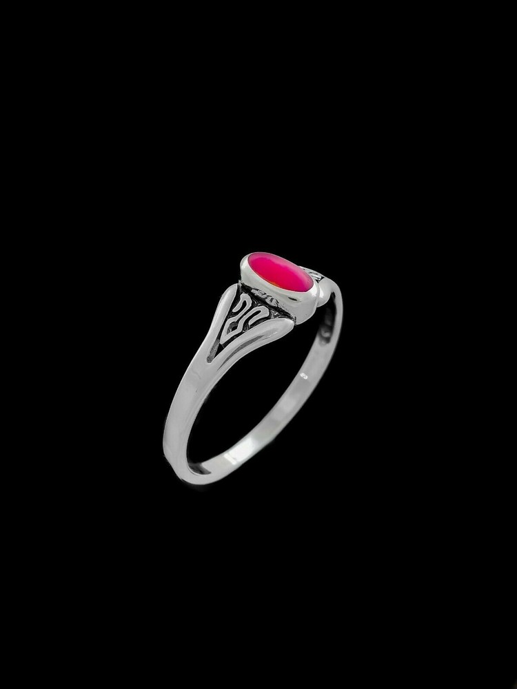Pink Statement Ring • 925 Sterling Silver • Bold and Eye-Catching Design