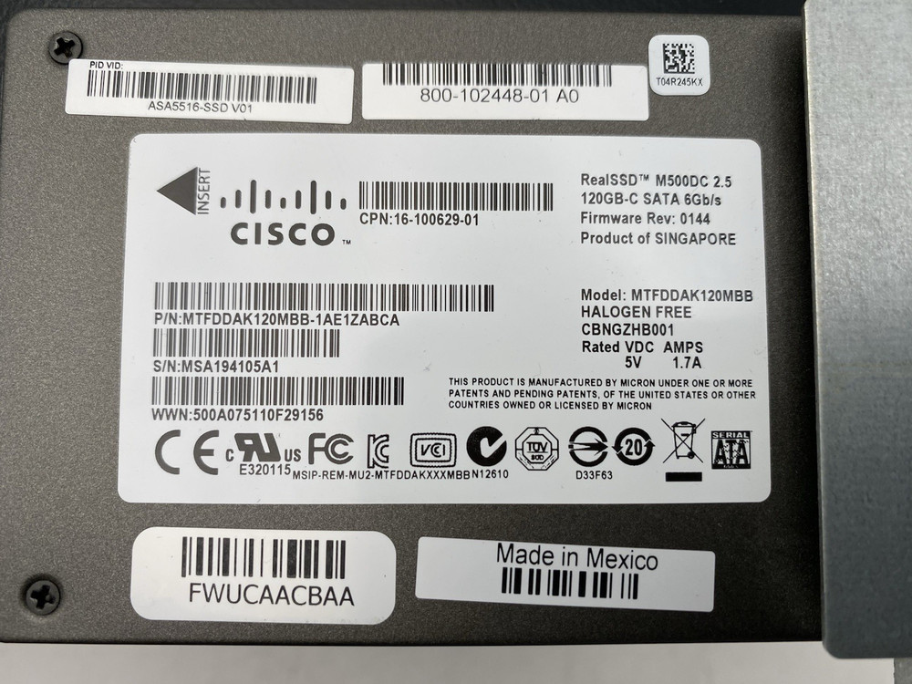 Cisco ASA 5516-X Firewall Security Appliance V07