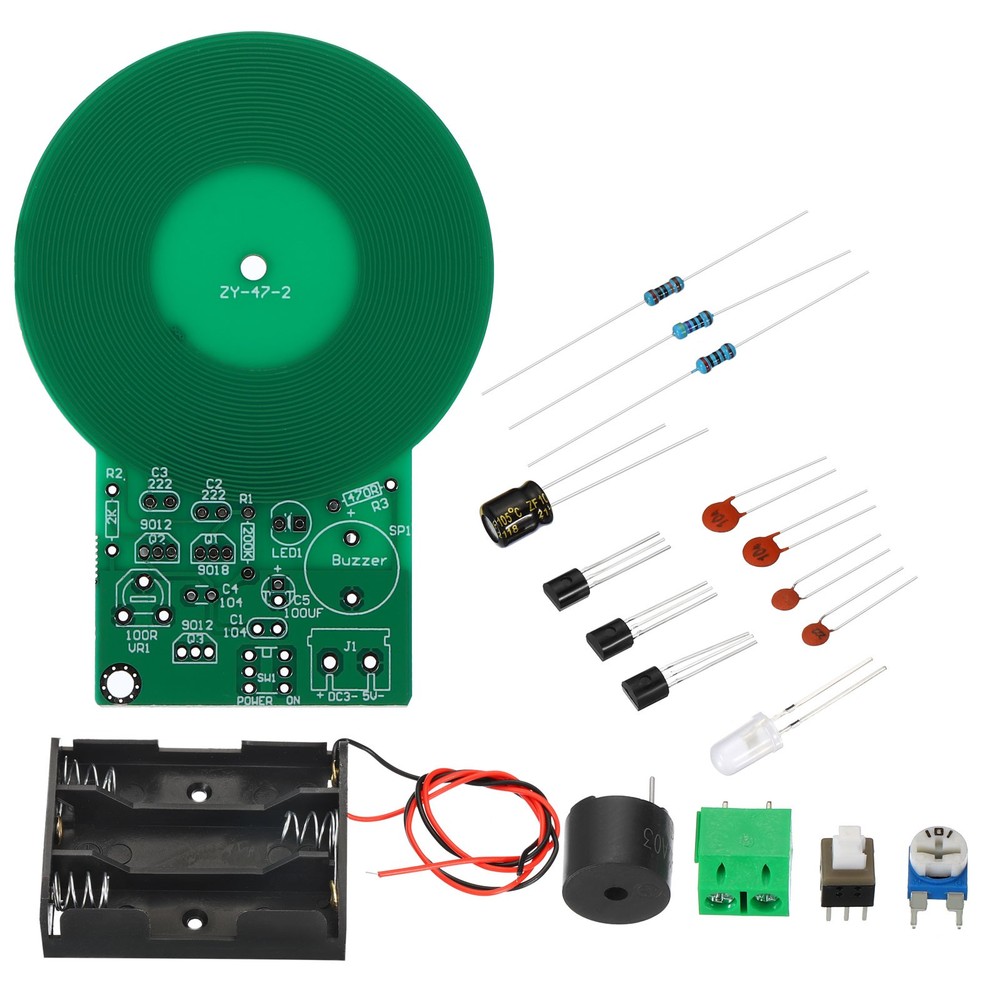 Soldering Practice Board, 2 Set Electronics PCB Board DIY Metal Detector, 3-5V