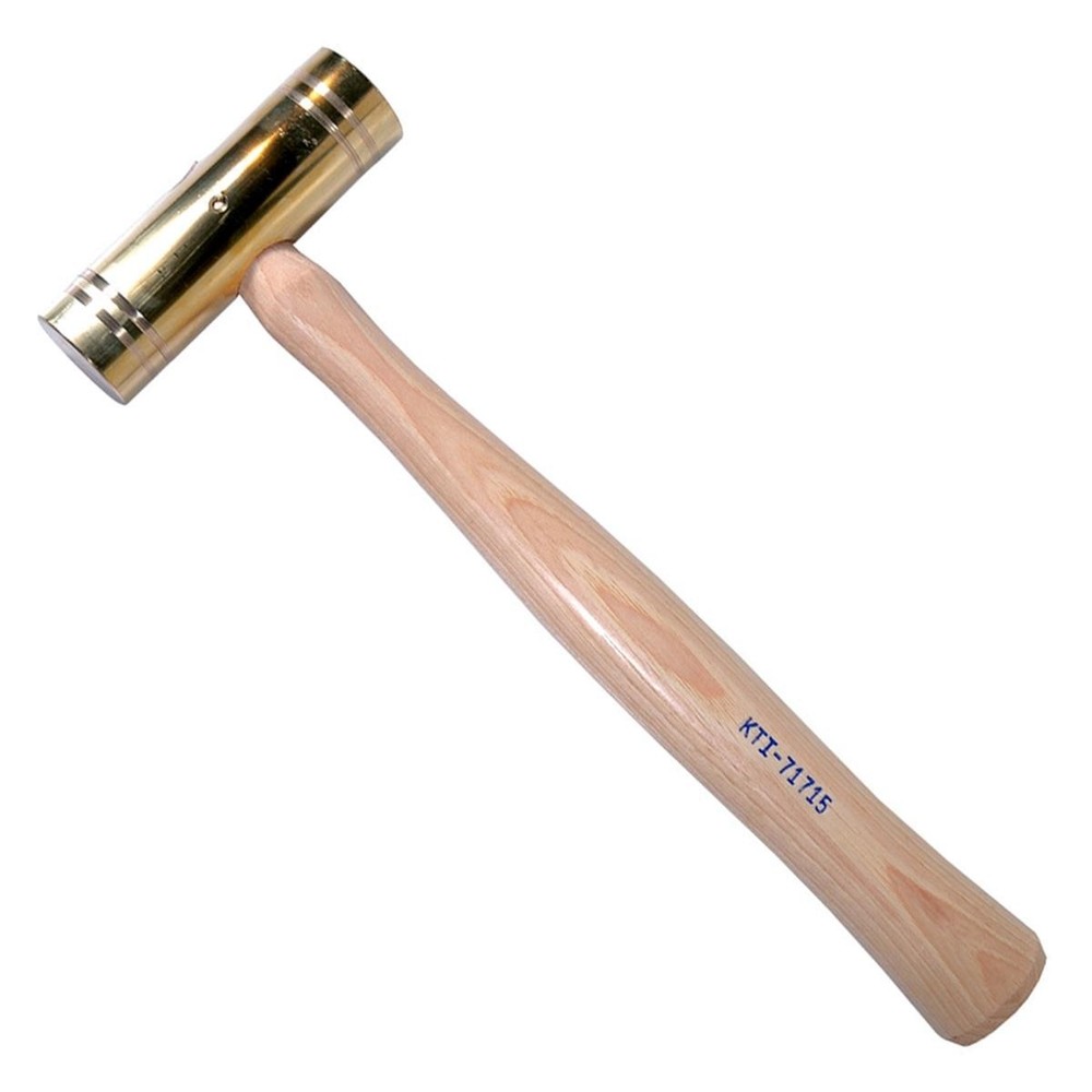 K-Tool Hammer Brass Head Hickory Handle 1.25" Diameter 24 oz. Non-Sparking Ea