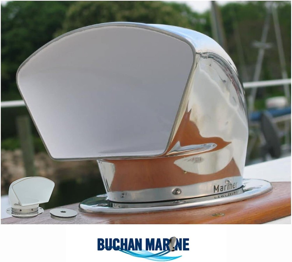 (1) 4" Low Profile Dorade Cowl Vent with Deck Plate Set