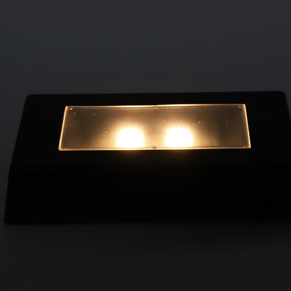2Pcs LED Display Base Crystal Light Stand With USB Cable for 3D Crystal Statues