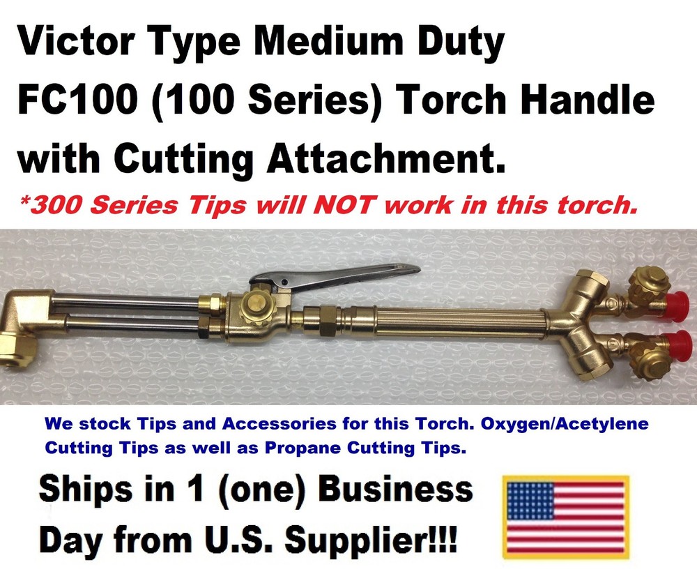 VICTOR TYPE 100FC CUTTING TORCH HANDLE WITH CUTTING ATTACHMENT-US Supplier!!!