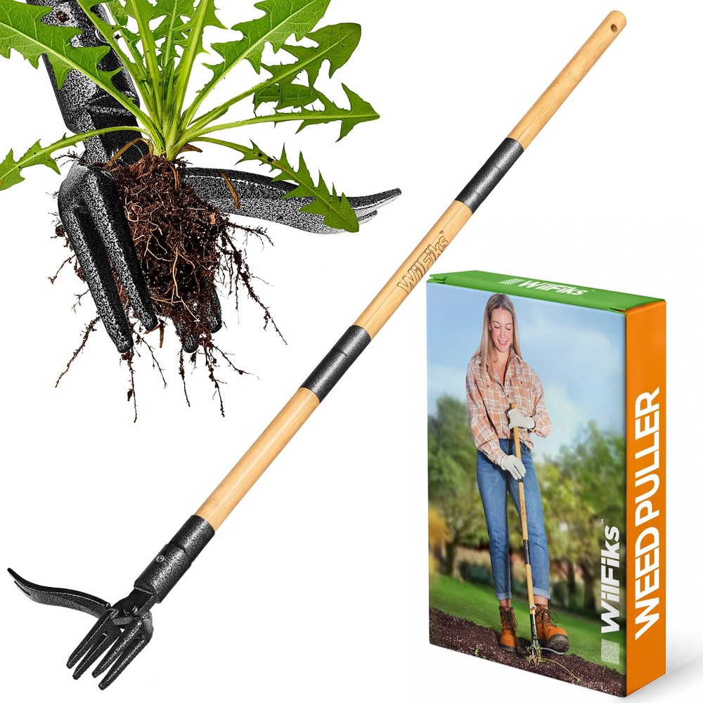 Weed Puller Tool, Stand Up Heavy Duty Weed Remover Tool with Long Handle , Fo...