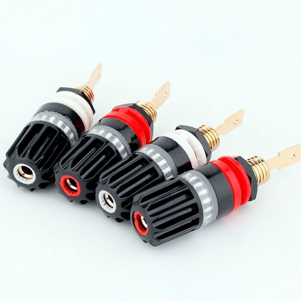 4Pcs Binding Post Audiophile Amplifier Speaker Terminal Connector Plug