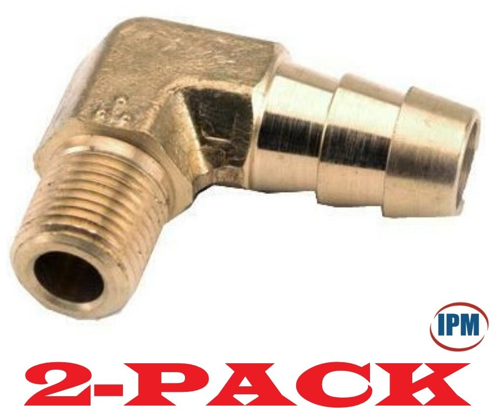 1/4" Hose Barb x 1/8" Male NPT Brass 90° Elbow 4HB-2MNPT-90 (IPM) FACTORY NEW!