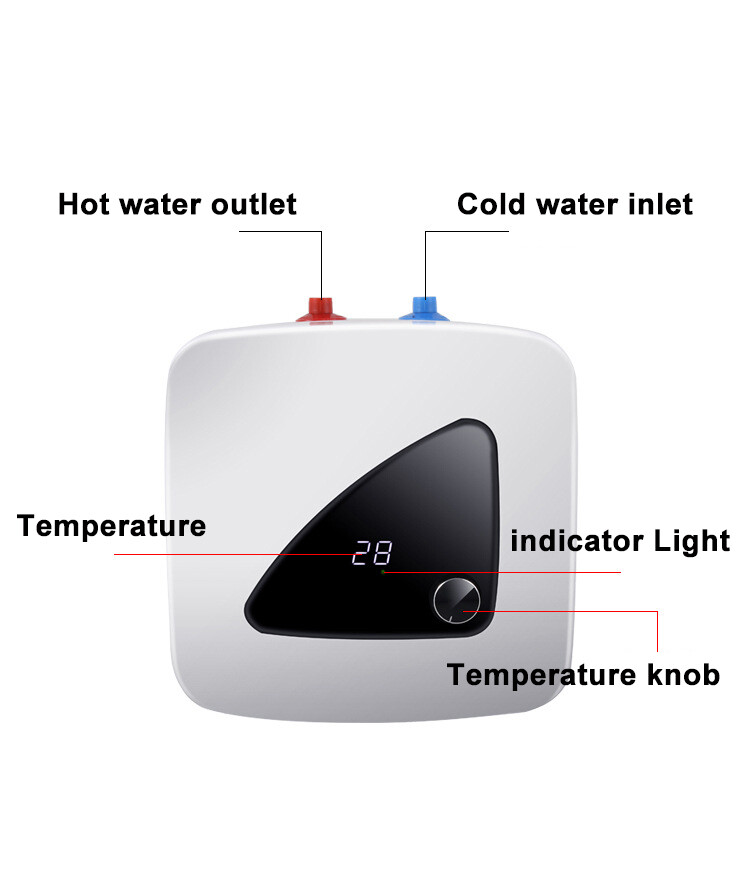 1500W 8L Electric Hot Water Heater 110V Small Compact Tank Bathroom Shower