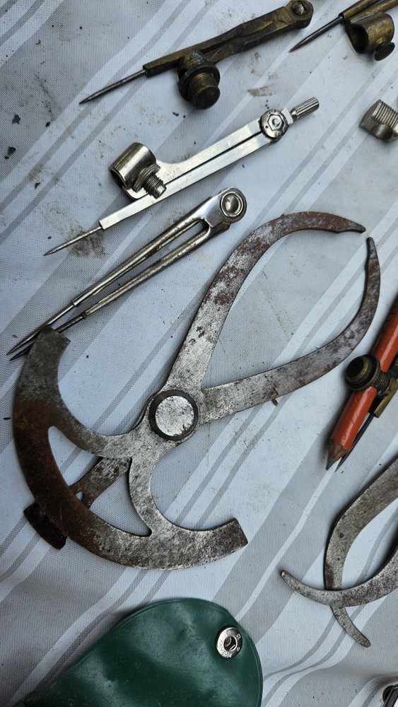 ANTIQUE/VINTAGE ENGINEERS DRAWING TOOLS.